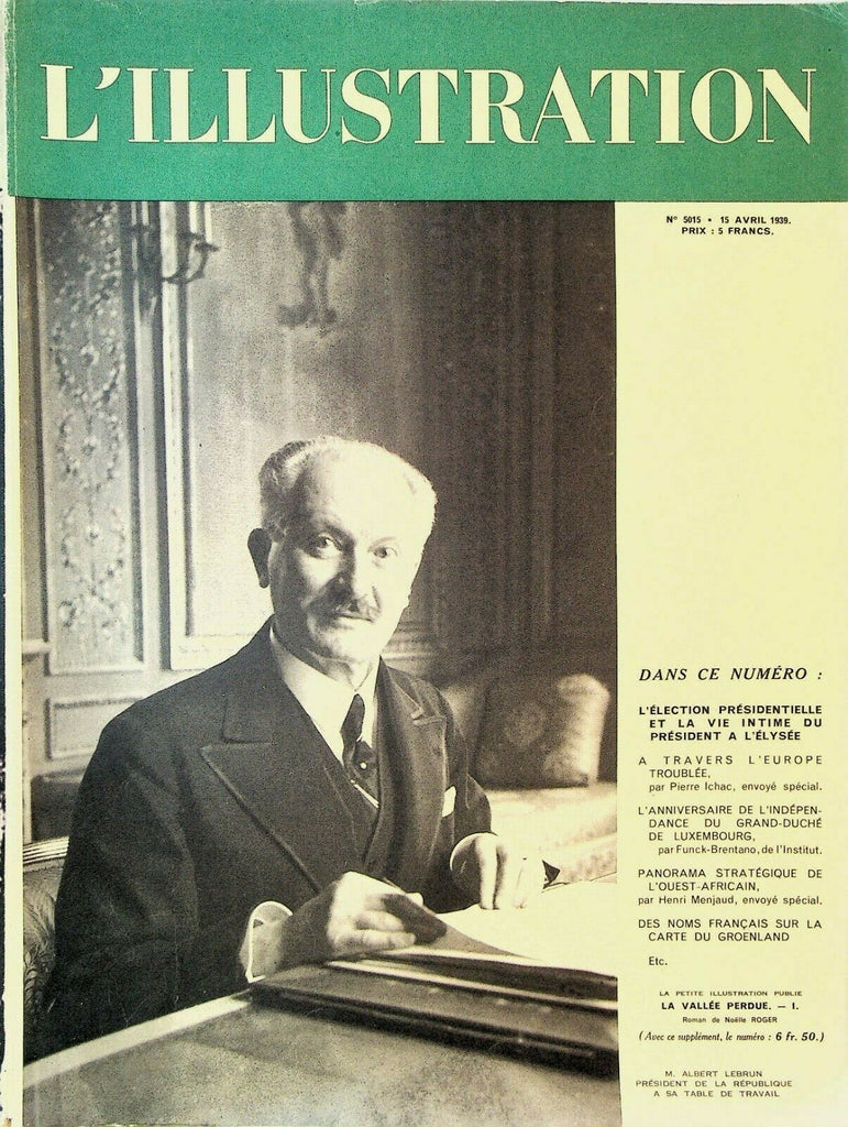 L'Illustration Magazine April 15 1939 Luxemburg Greenland West Africa