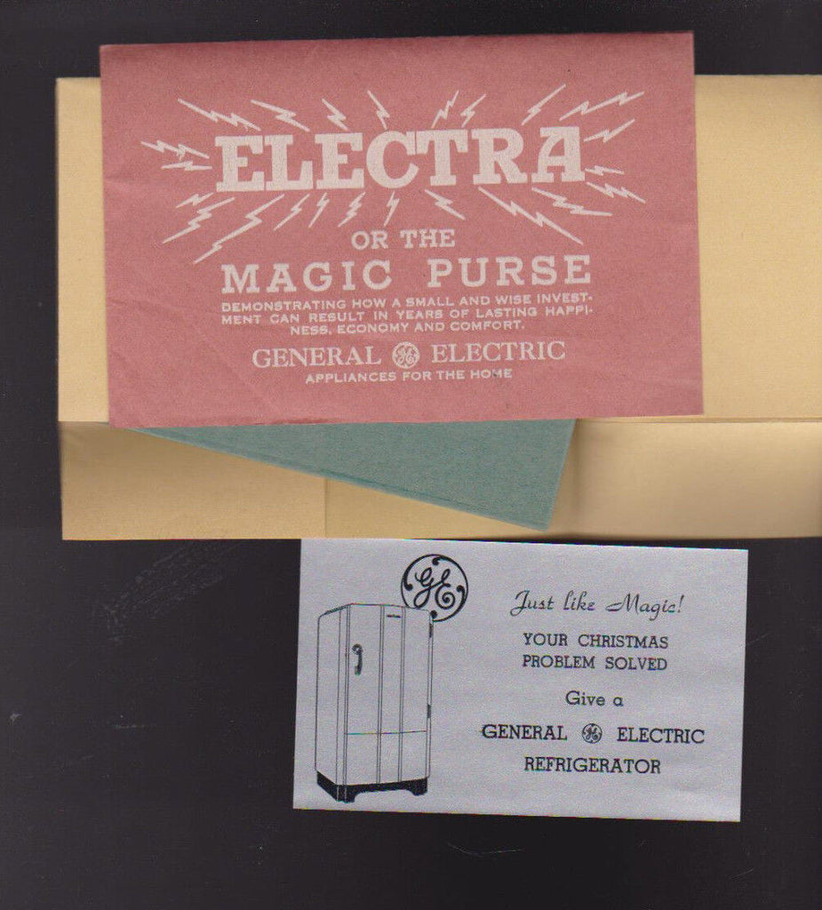 GE General Electric Refrigerator Electra or the Magic Purse Ad Card