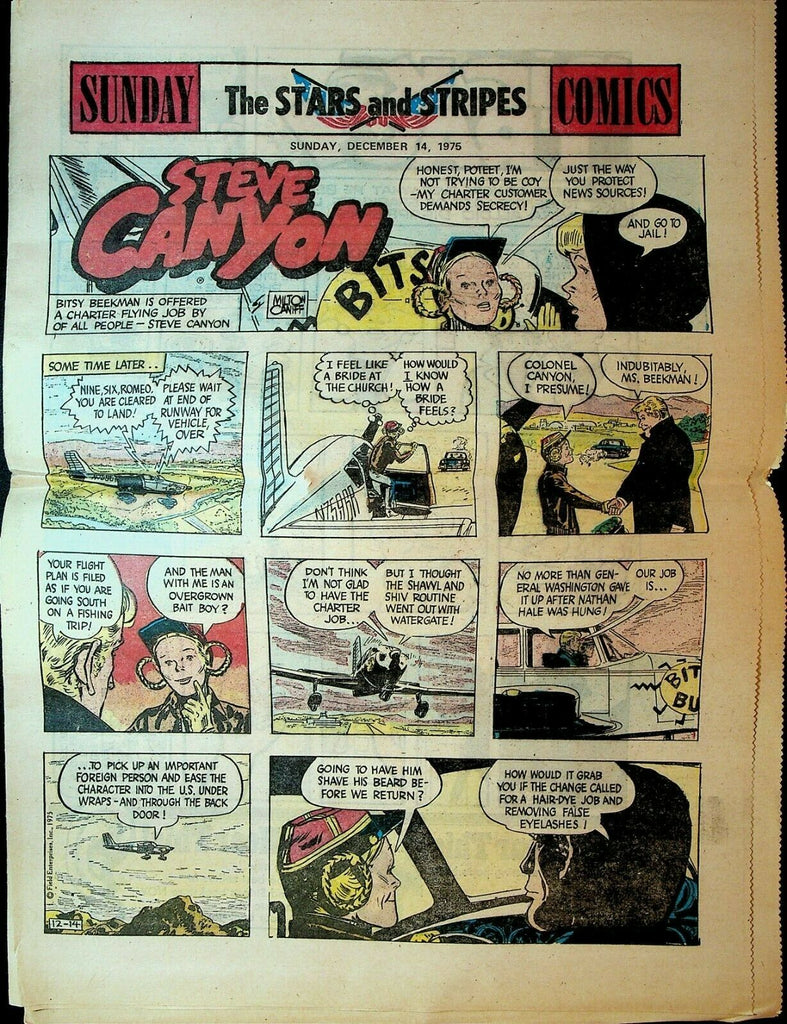 Stars & Stripes Sunday Newspaper Comic Section December 14 1975 Prince Valiant