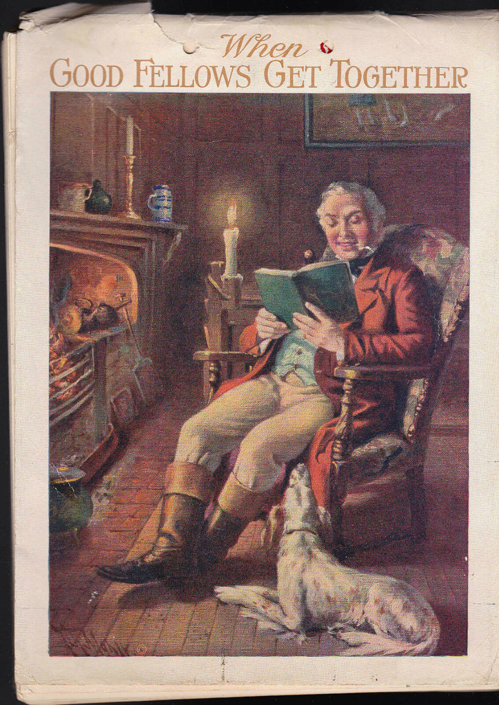 When Good Fellows Get Together 1926 Calendar Man & Dog