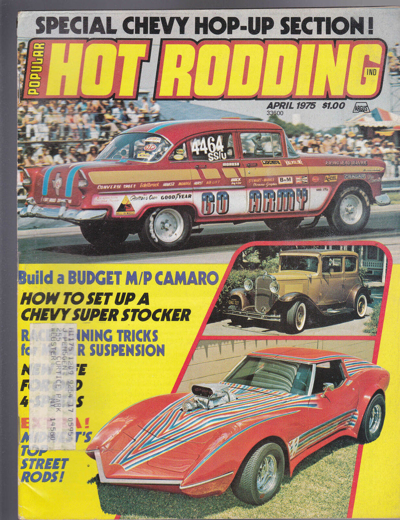 Popular Hot Rodding Magazine Street Rods Chevy Hop Up April 1975