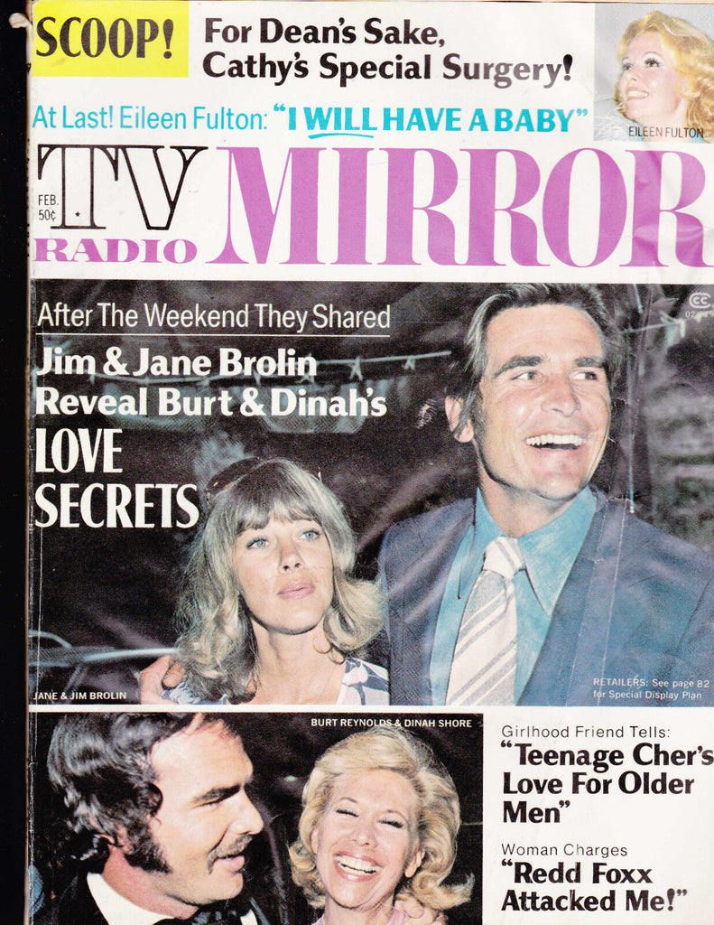 TV Radio Mirror James Brolin Burt Reynolds Dinah Shore Redd Foxx February 1974