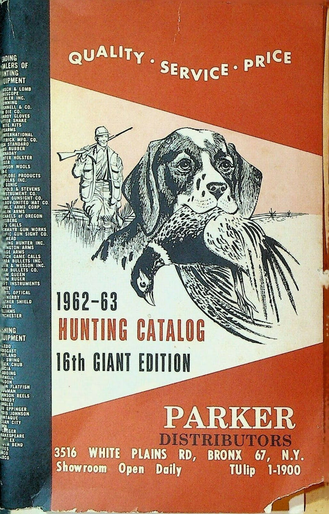 Parker Distributors 1962 1963 Hunting Catalog Rifles Scopes Tents Clothing