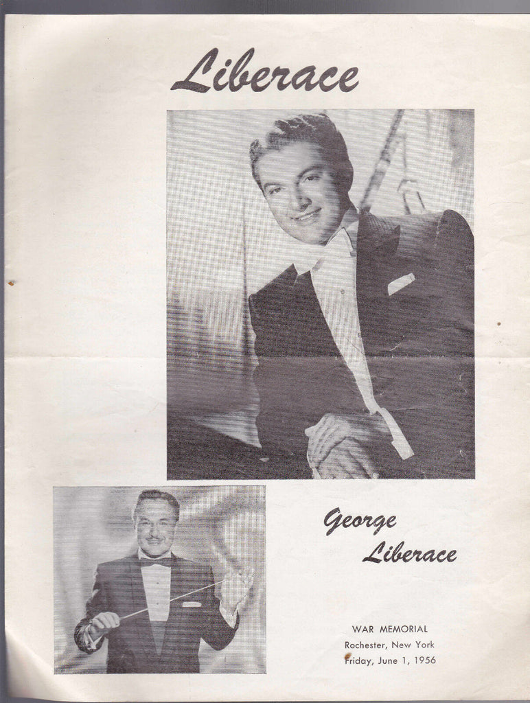 Liberace Program June 1 1956 Rochester NY War Memorial Pianist