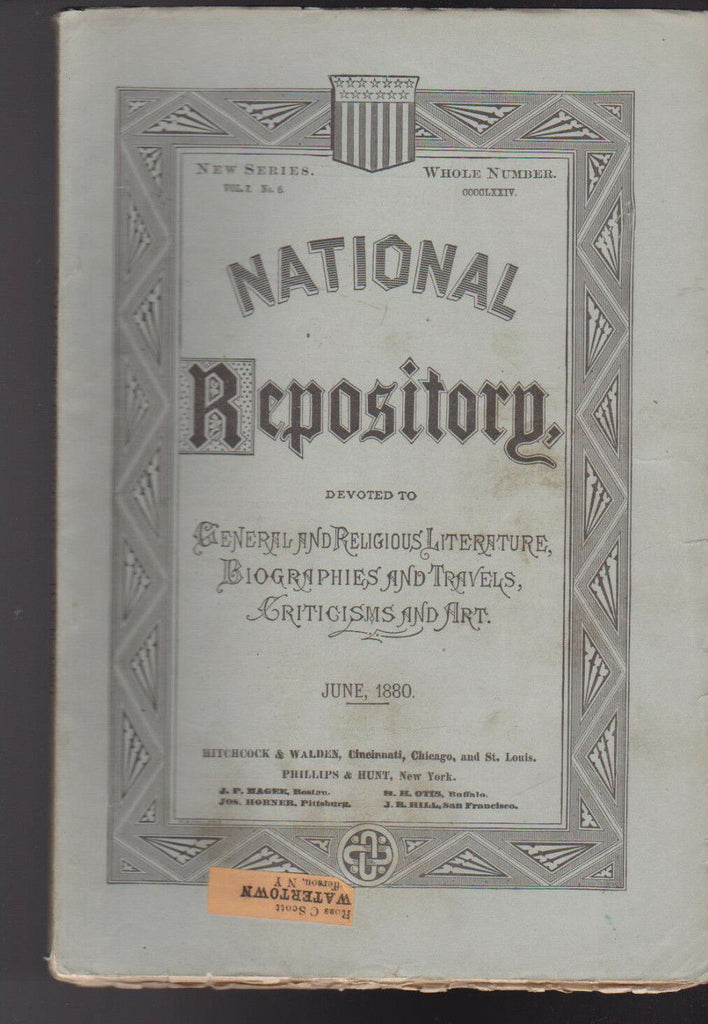 National Repository Magazine June 1880 Artist Raphael Jules Favre