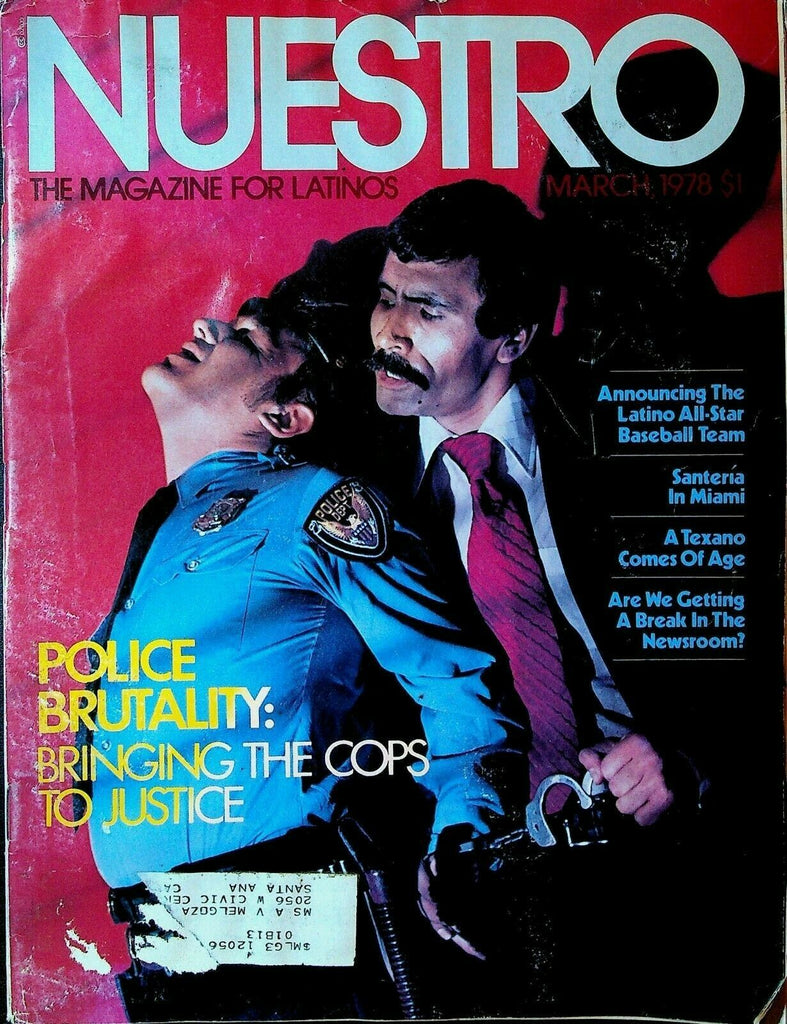 Nuestro Magazine Latinos March 1978 Reggie Jackson Rod Carew Police Brutality