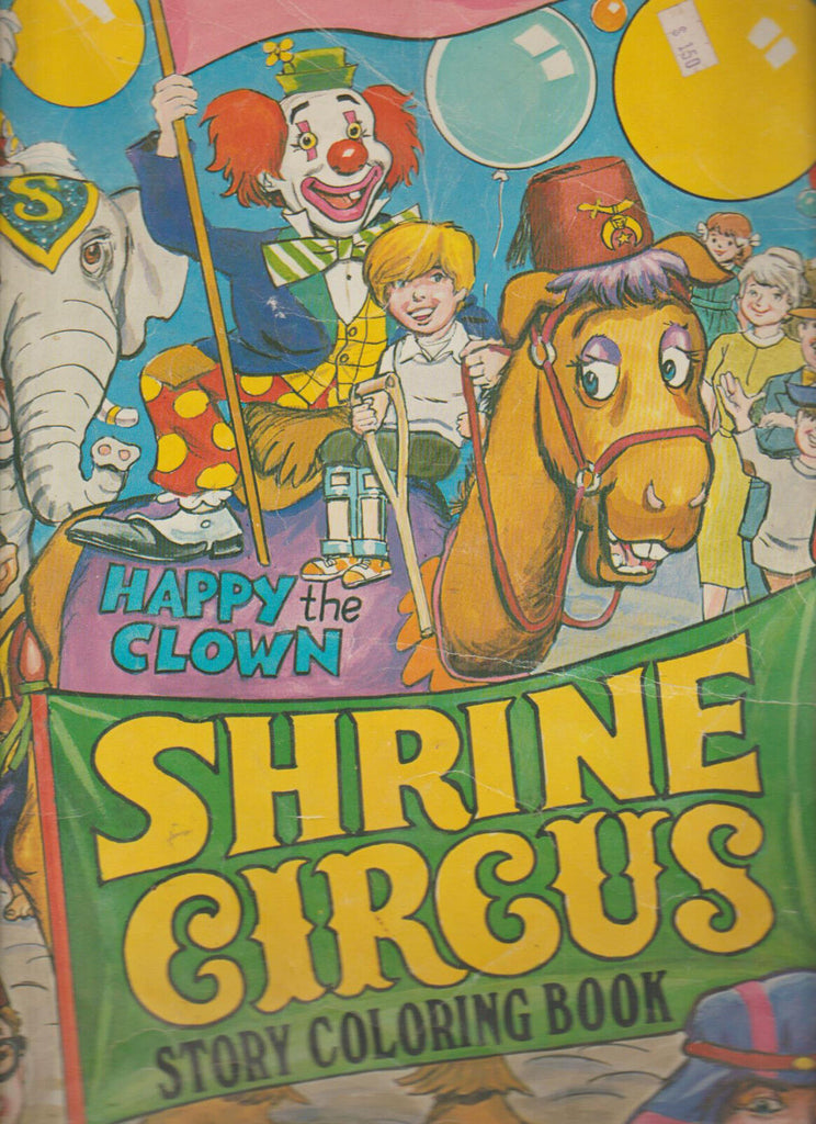 Happy the Clown Shrine Circus Story Coloring Book Vern Henkel 1981