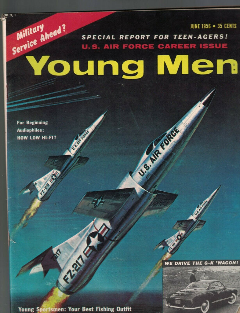 Young Men Magazine June 1956 US Air Force Careers Hi-Fi Radio Control