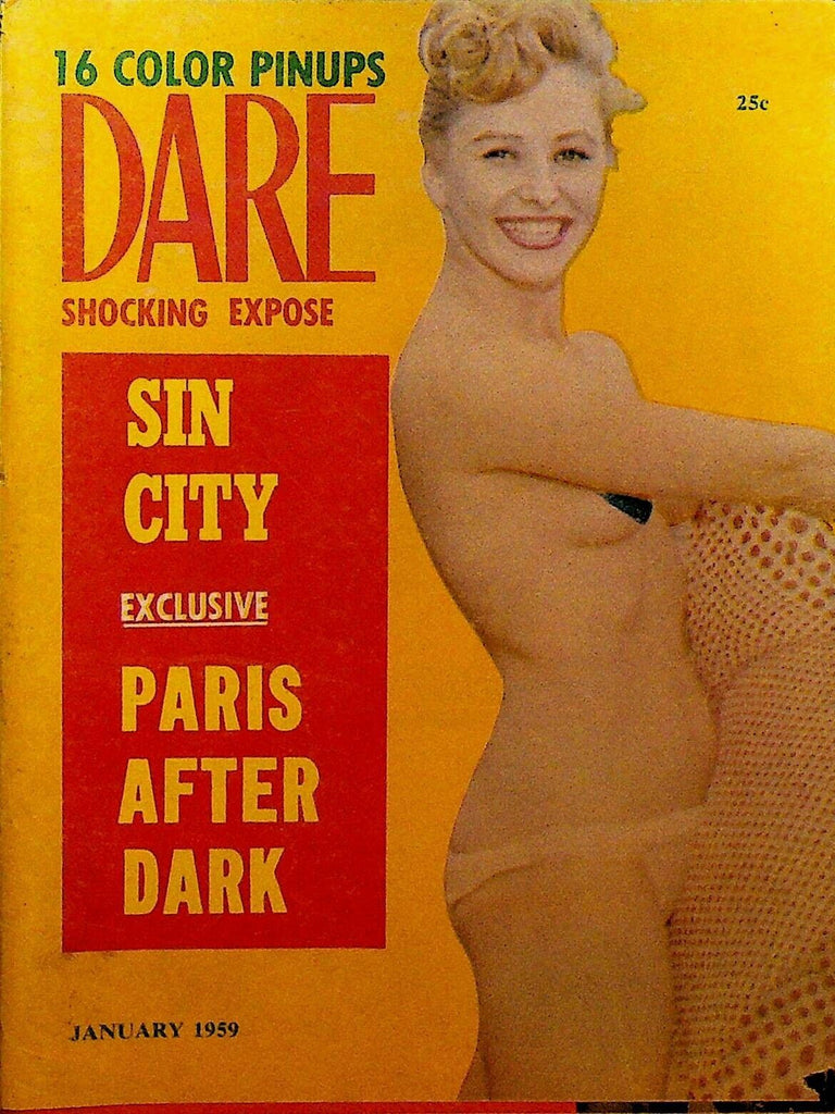 Dare Magazine January 1959 Pinup Paris Chicago Gambling Cheesecake