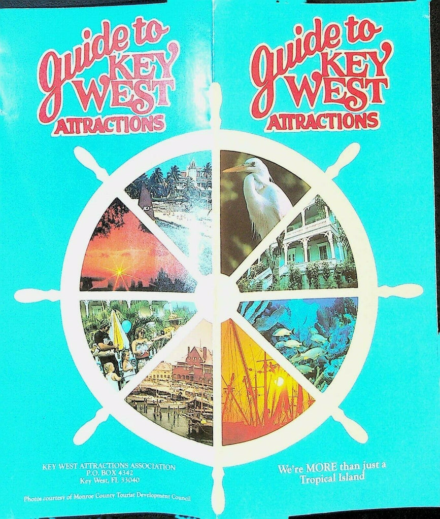 Guide to Key West Attractions Florida 1980s Brochure