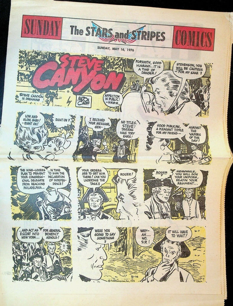 Stars & Stripes Sunday Comic Section May 16 1976 Steve Canyon Doonesbury