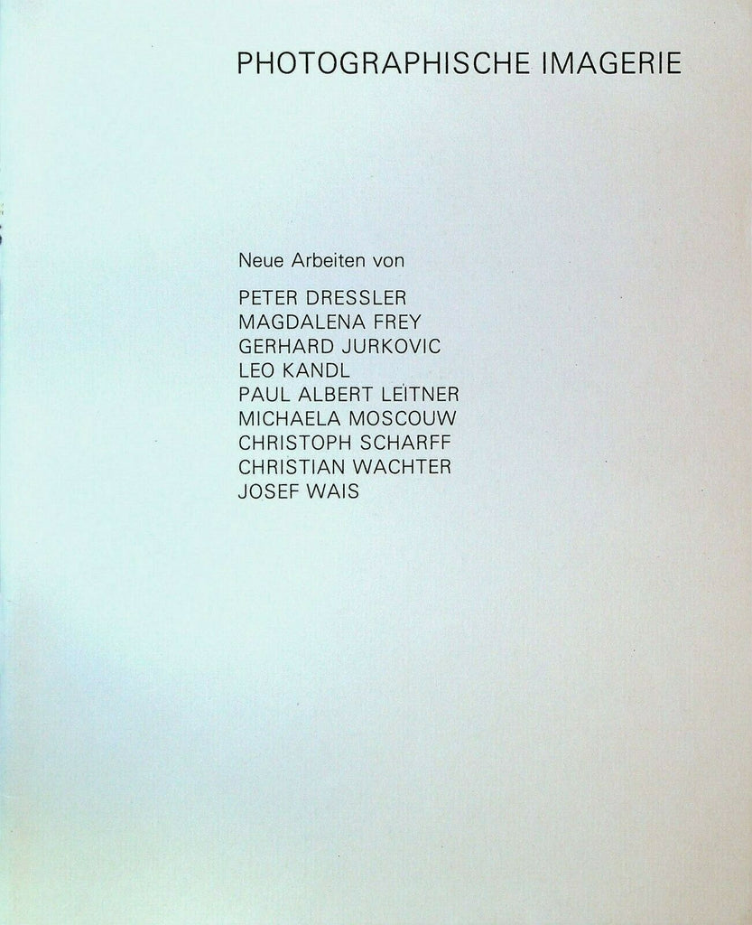 Photographische Imagerie Photography Art Exhibition Catalog 1987