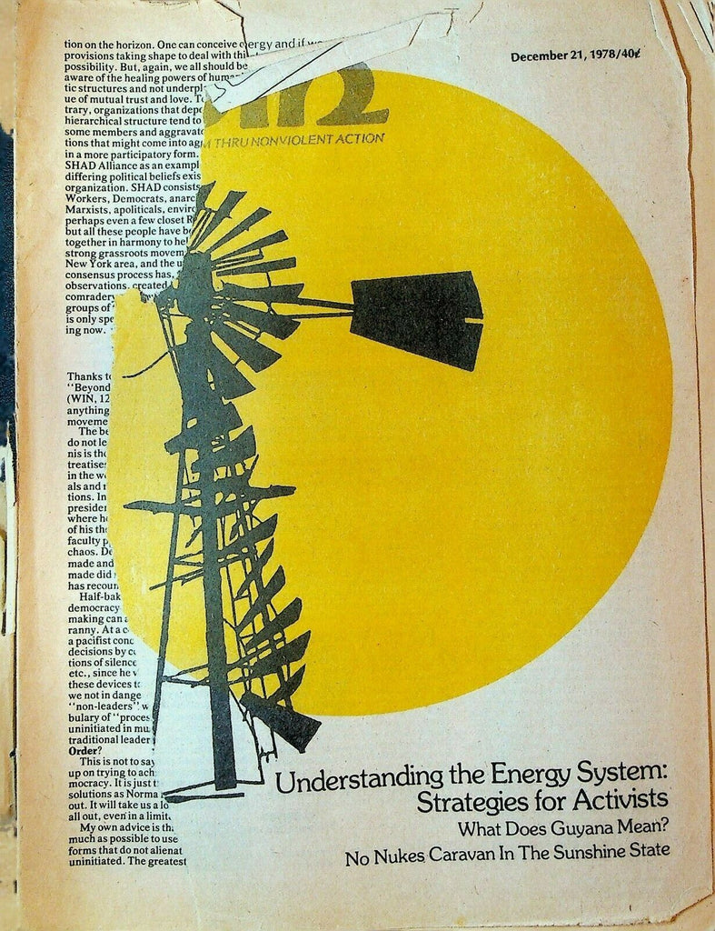 Win Magazine December 21 1978 No Nukes Caravan, Guyana Susan Beadle