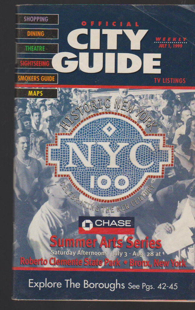 New York City Official City Guide July 1999 Shopping Dining Theatre Sightseeing