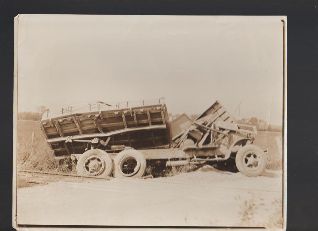 Truck Crash Vintage Photograph 8x10