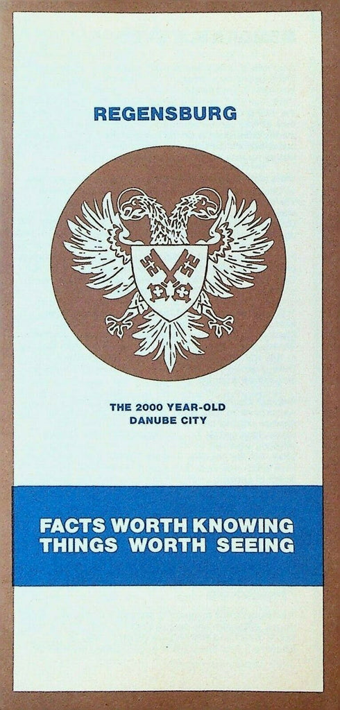 Regensburg Bavaria Germany Brochure 1972 Things Worth Seeing Facts Worth Knowing