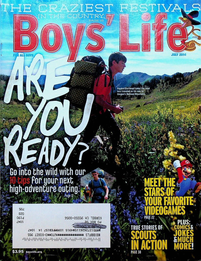 Boys Life Magazine July 2014 Sonic the Hedgehog Super Mario Brothers Link