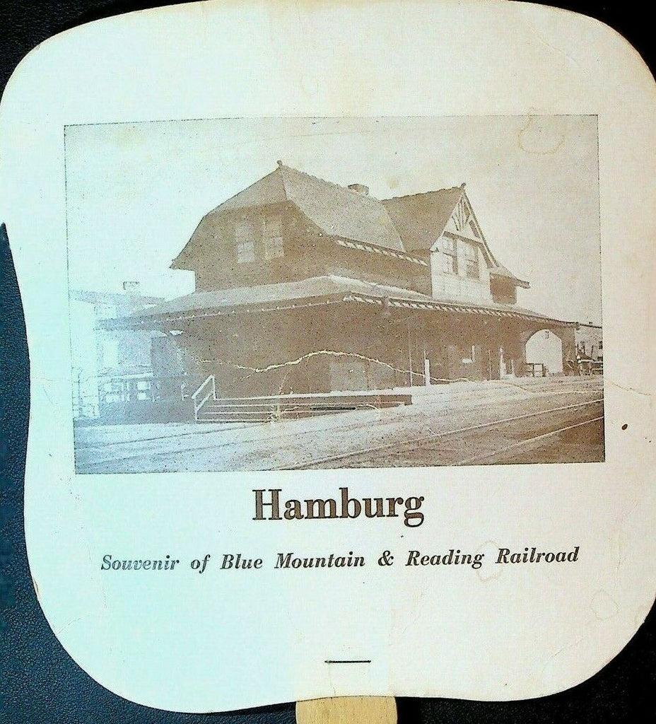 Advertising Fan Blue Mountain & Reading Railroad Hamburg