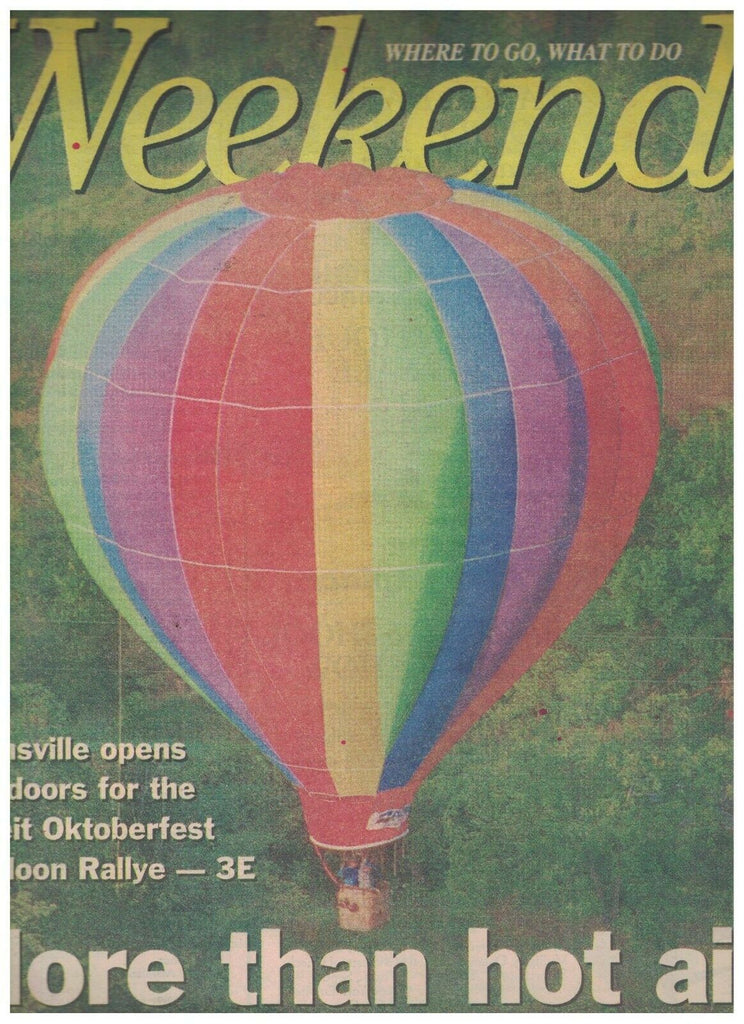 Weekend Magazine September 2 1993 Dansville NY Balloon Festival