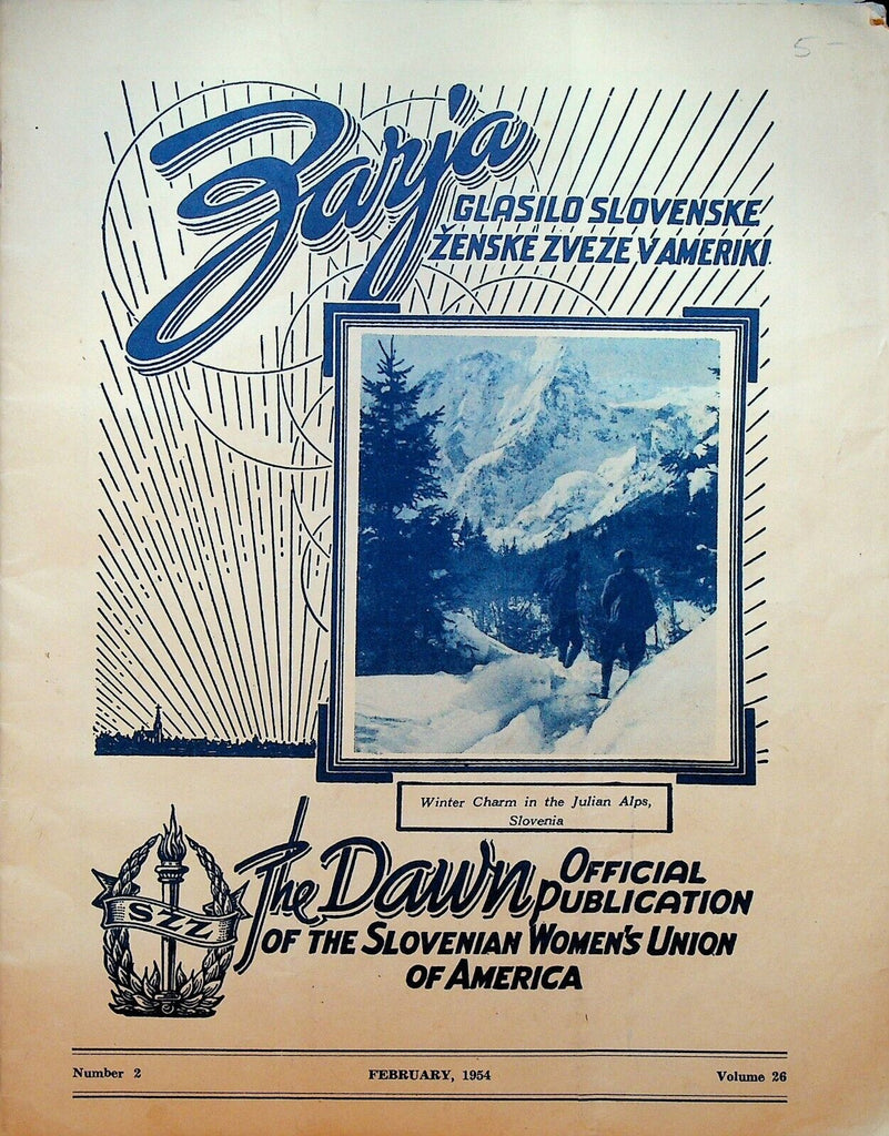 Zarja The Dawn Slovenian Women s Union of America Magazine February 1954