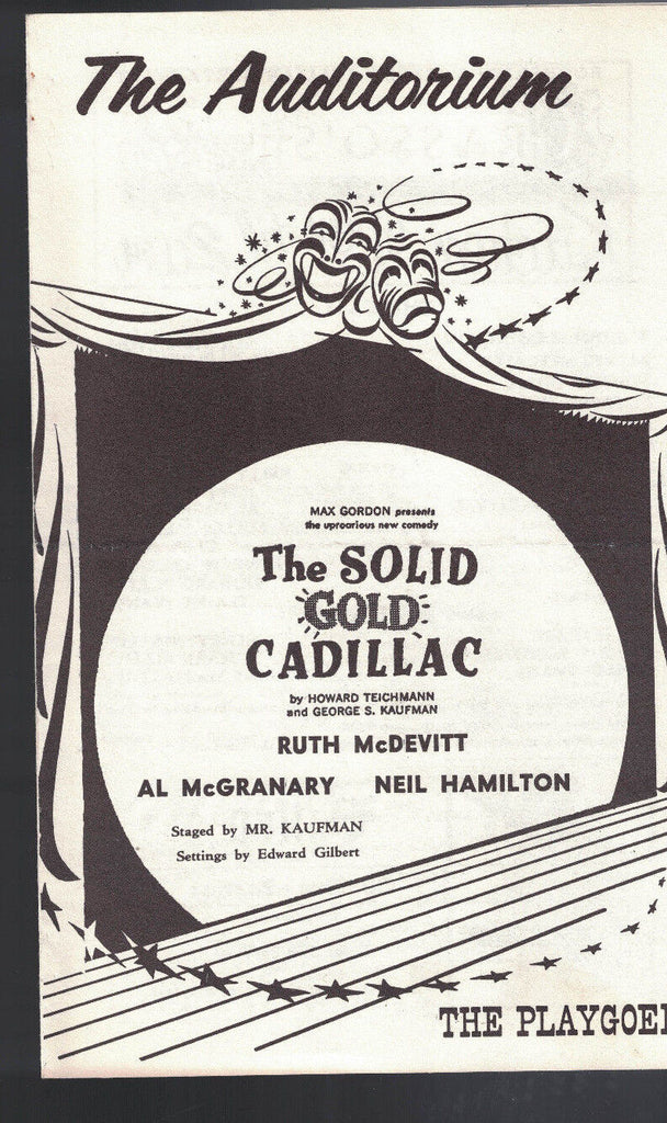 The Solid Gold Cadillac Playgoer Auditorium Theatre Rochester 1950s