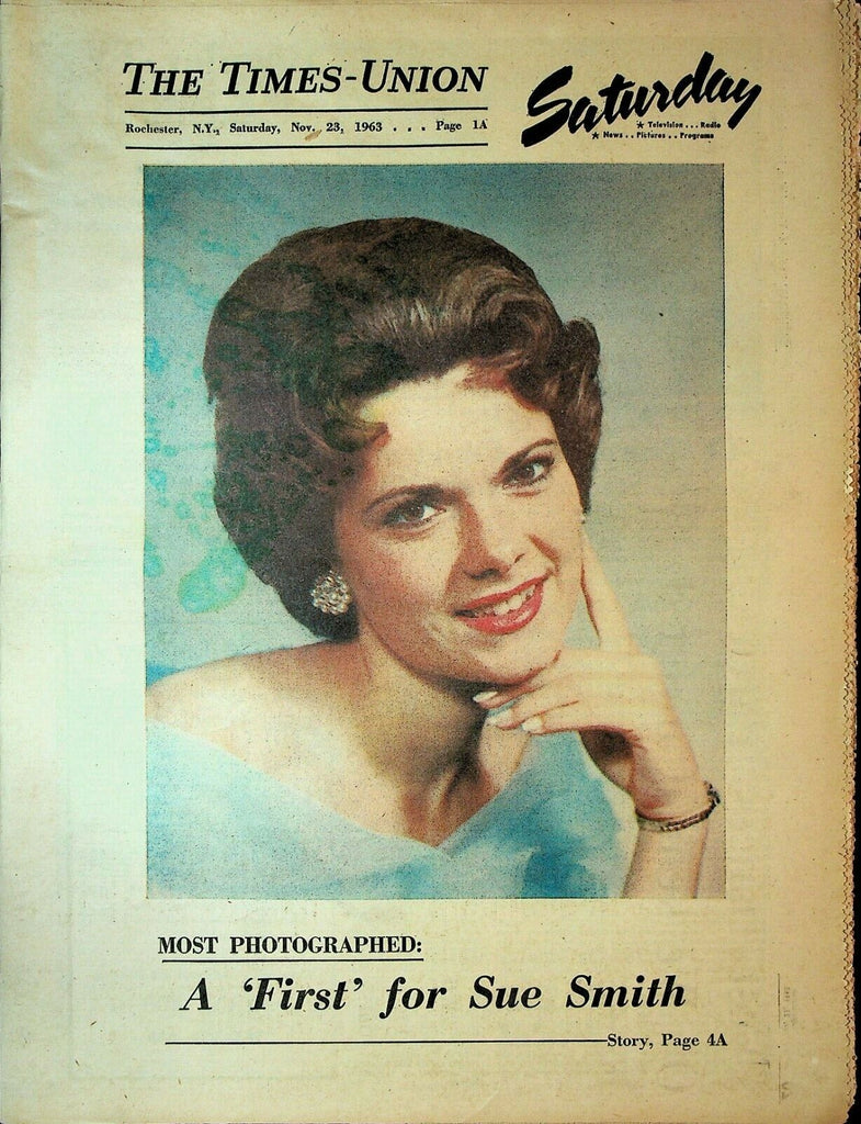 Times Union Saturday Magazine November 23 1963 JFK Kurt Russell Sue Smith