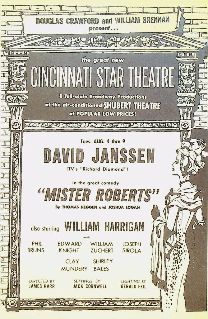 Mister Roberts Program David Janssen August 4 1959 William Harrigan