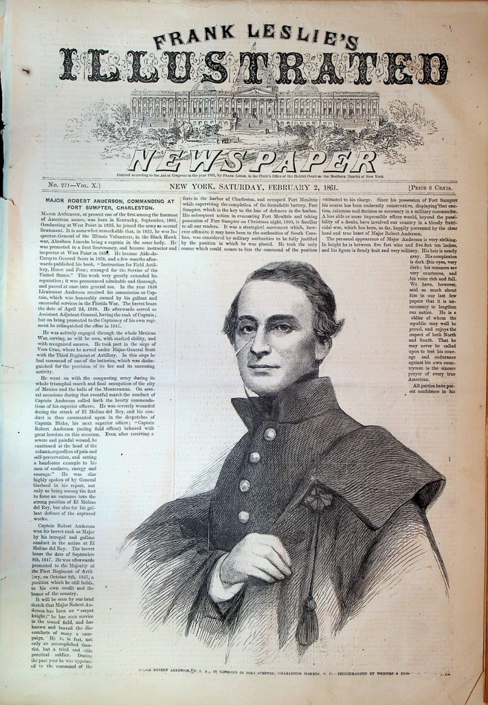 Frank Leslie's Illustrated Newspaper February 2 1861 Abraham Lincoln Yale