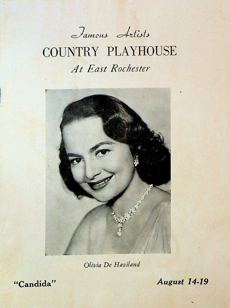Candida Olivia de Haviland Tryout Program East Rochester NY August 14 1951