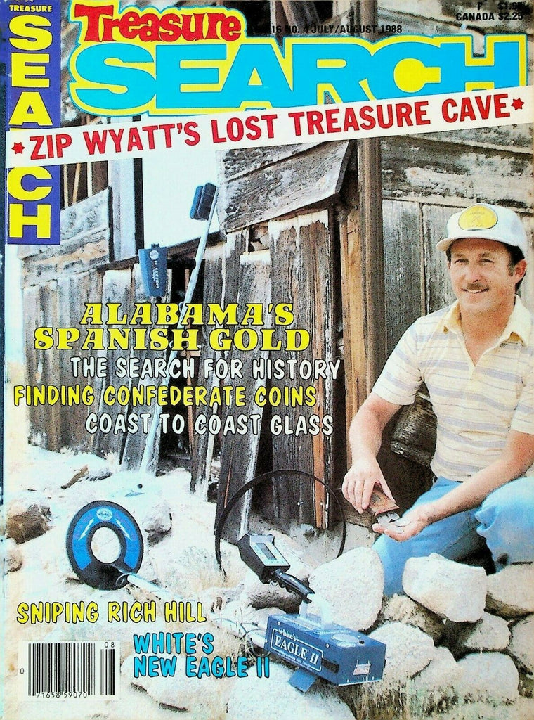 Treasure Search Magazine July 1988 Rich Hill Zip Wyatt Alabama Spanish Gold