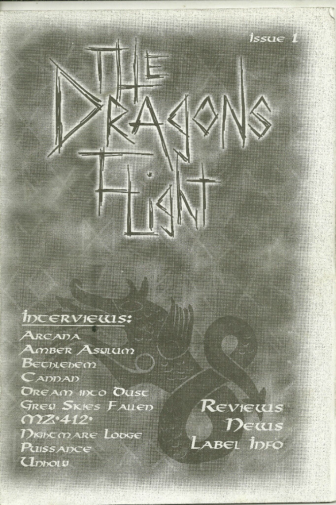 The Dragon's Flight 1999 Death Metal Zine- #1 issue! Arcana Cannan Unholy