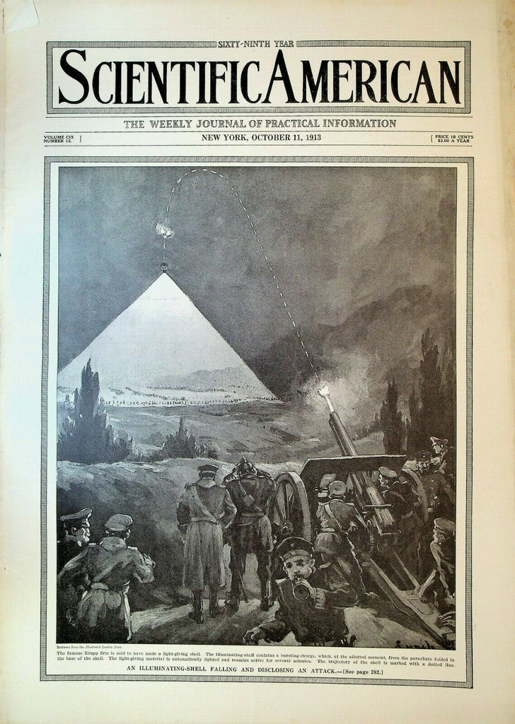Scientific American October 11 1913 Sikorsky Biplane Baseball Trains Submarine