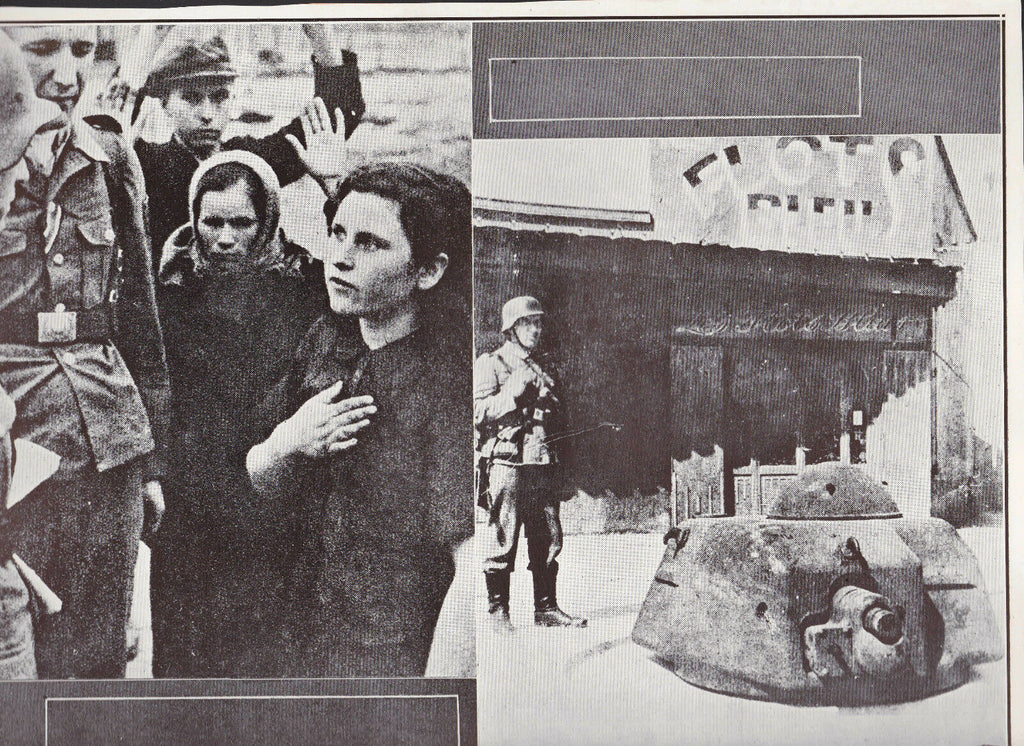 Nazis Question Russian Girl Tank Turret  WWII Dispatch Photo News Service