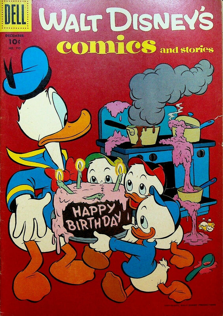 Walt Disney's Comics & Stories 195 Dell Comics 1957 Birthday Cake