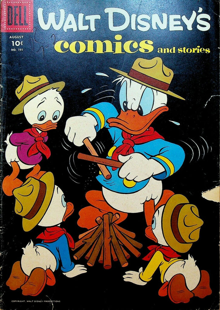 Walt Disney's Comics & Stories 191 Dell Comics 1956 Rubbing Sticks Together Fire