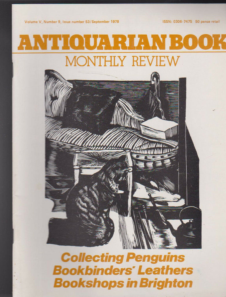 Antiquarian Book Monthly Review September 1978 Penguins Bookbinders Leathers