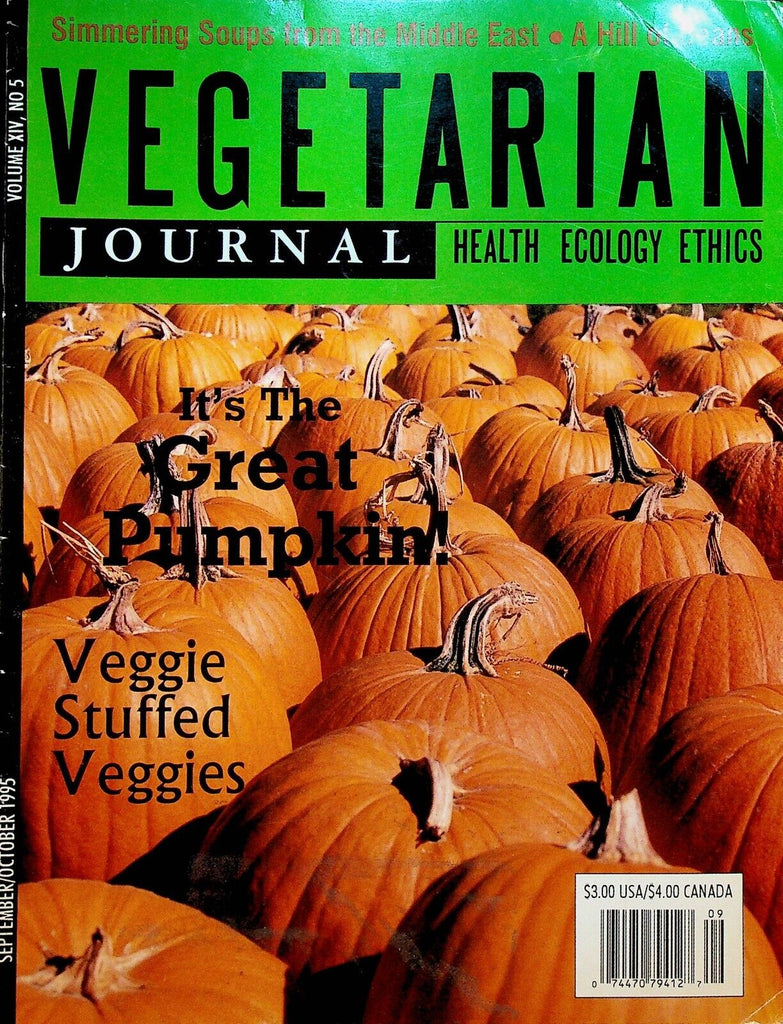 Vegetarian Journal Vol XIV #5 1995 Pumpkins Middle East Soups Beans