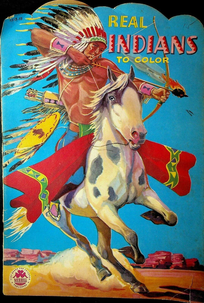 Real Indians to Cover Merrill Company Kids Book 1950 #1515