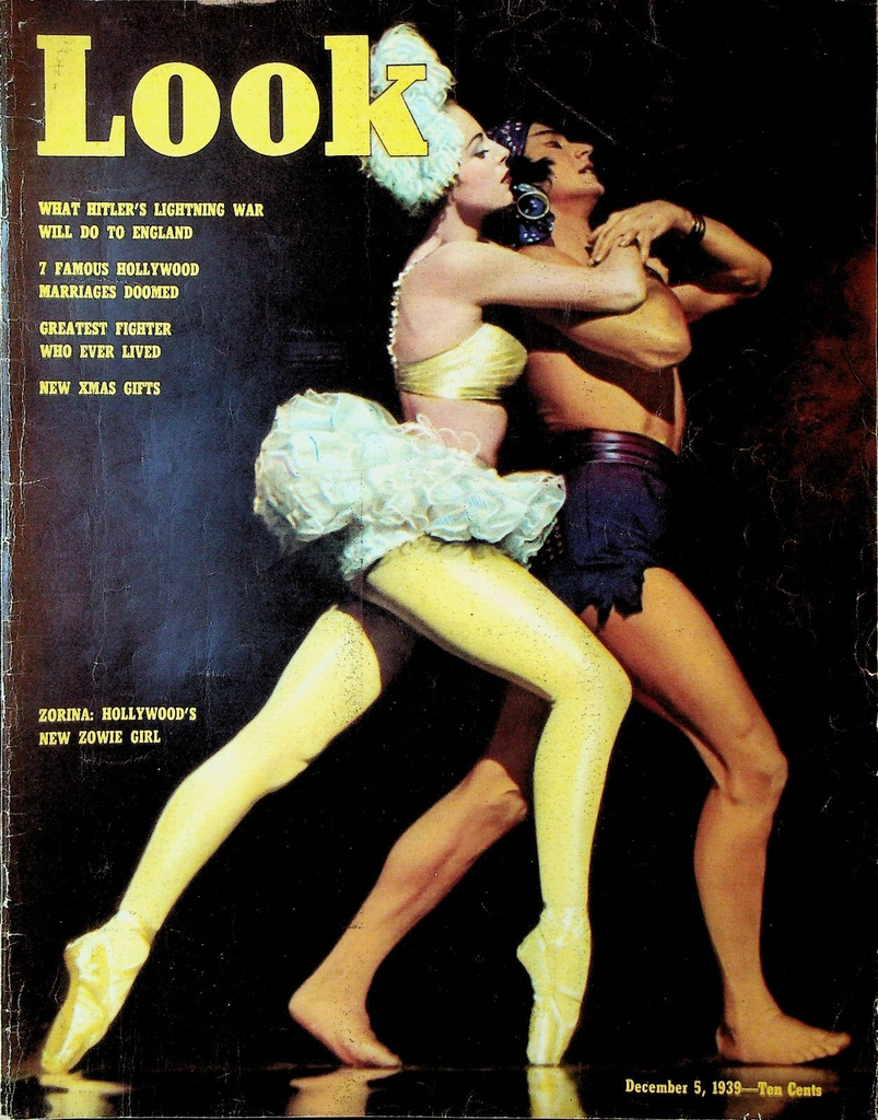 Look Magazine December 5 1939 Zorina Gone With the Wind Adolf Hitler