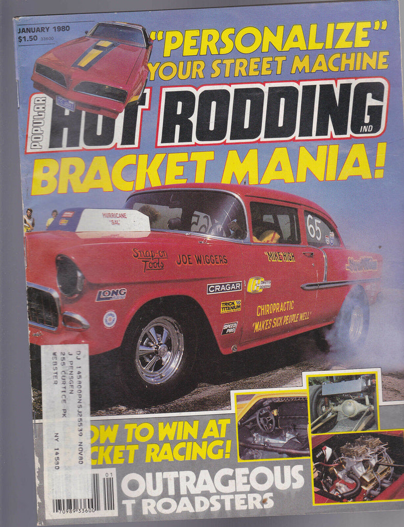 Popular Hot Rodding Magazine Bracket Mania January 1980  FREE US S/H