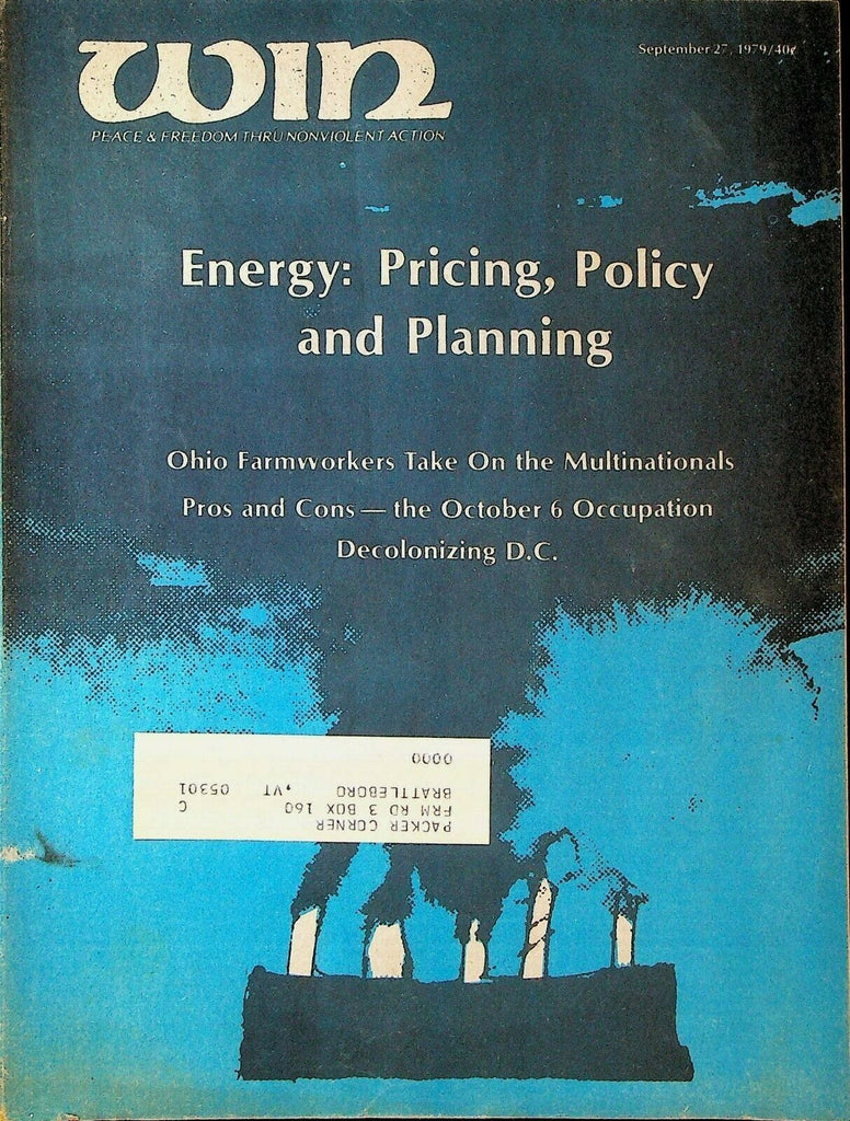 Win Magazine September 27 1979 Ohio Farmworkers Anti-Nuclear Sit-Ins