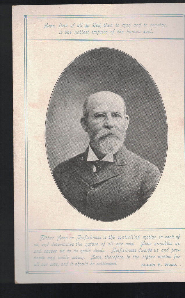 Allen F Wood Principal Fifth Street Grammar School 1900 Photo New Bedford Mass