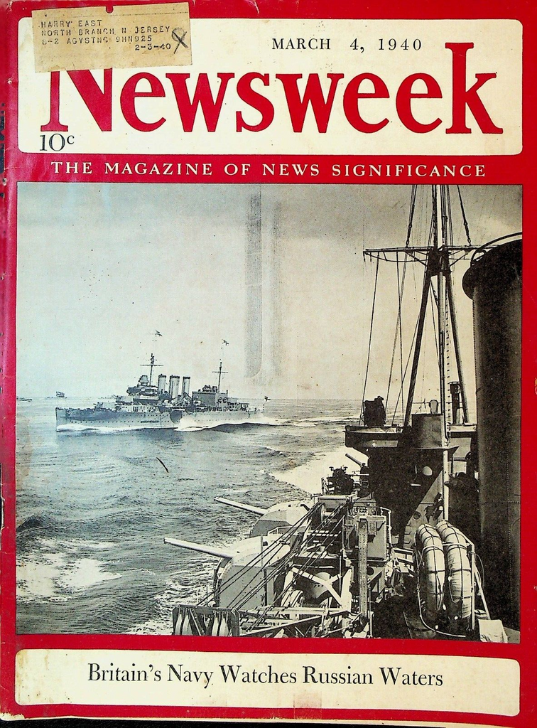 Newsweek Magazine March 4 1940 Santa Anita Derby Huey Long