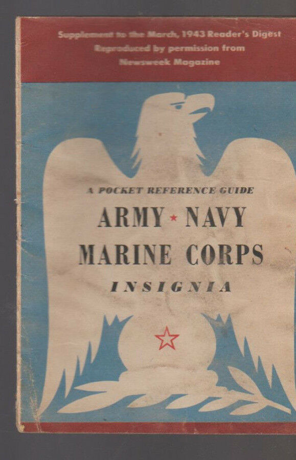 Pocket Reference Guide Army Navy Marine Corps Insignia 1943