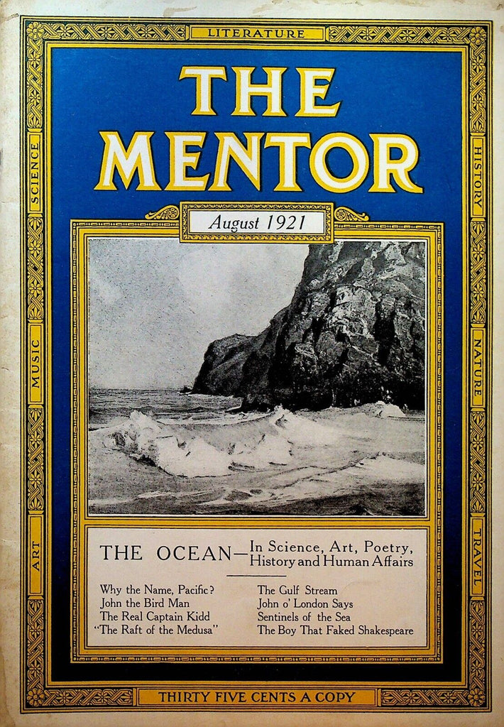 The Mentor Magazine August 1921 Captain Kidd Lighthouses John Burroughs