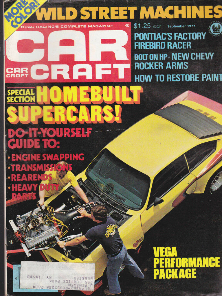 Car Craft Magazine Firebird Racer Street Machines  September 1977  FREE US S/H