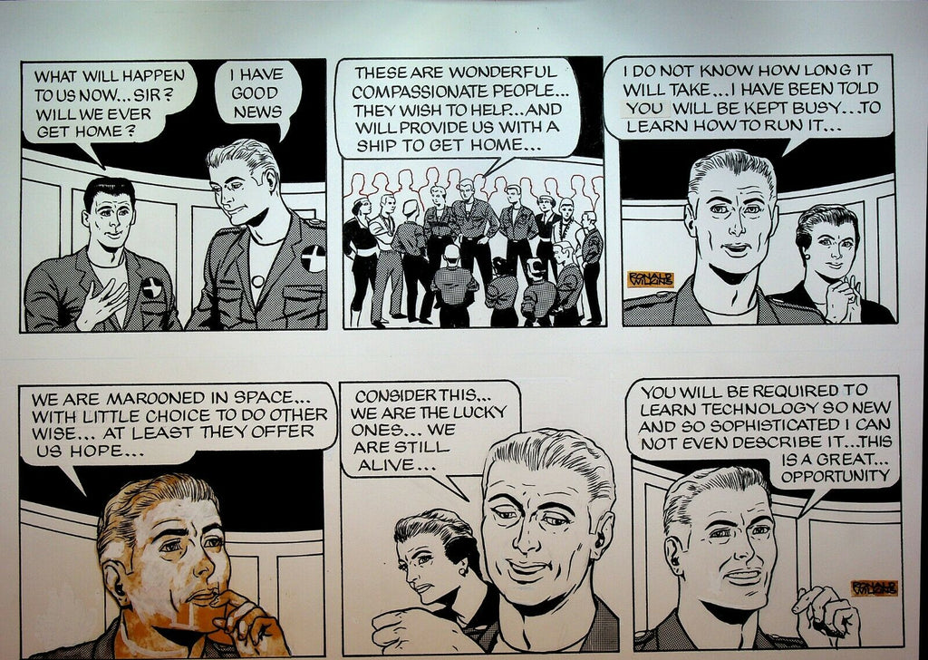 Ronald Wilkins Chance Encounters Daily Comic Strip Original Art Marooned