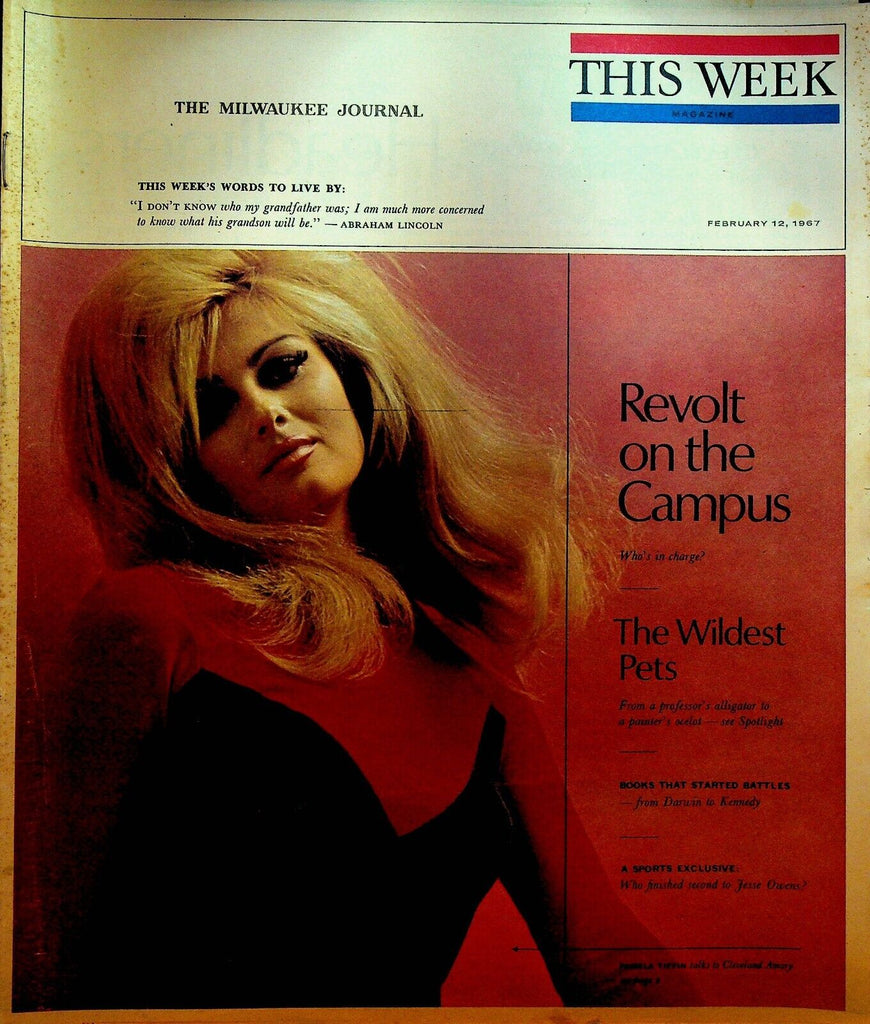 This Week February 12 1967 Pamela Tiffin Electric Cars Campus Unrest