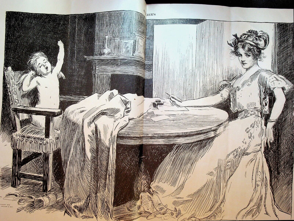 Collier's August 21 1909 Charles Dana Gibson George Wright Louis Bleriot