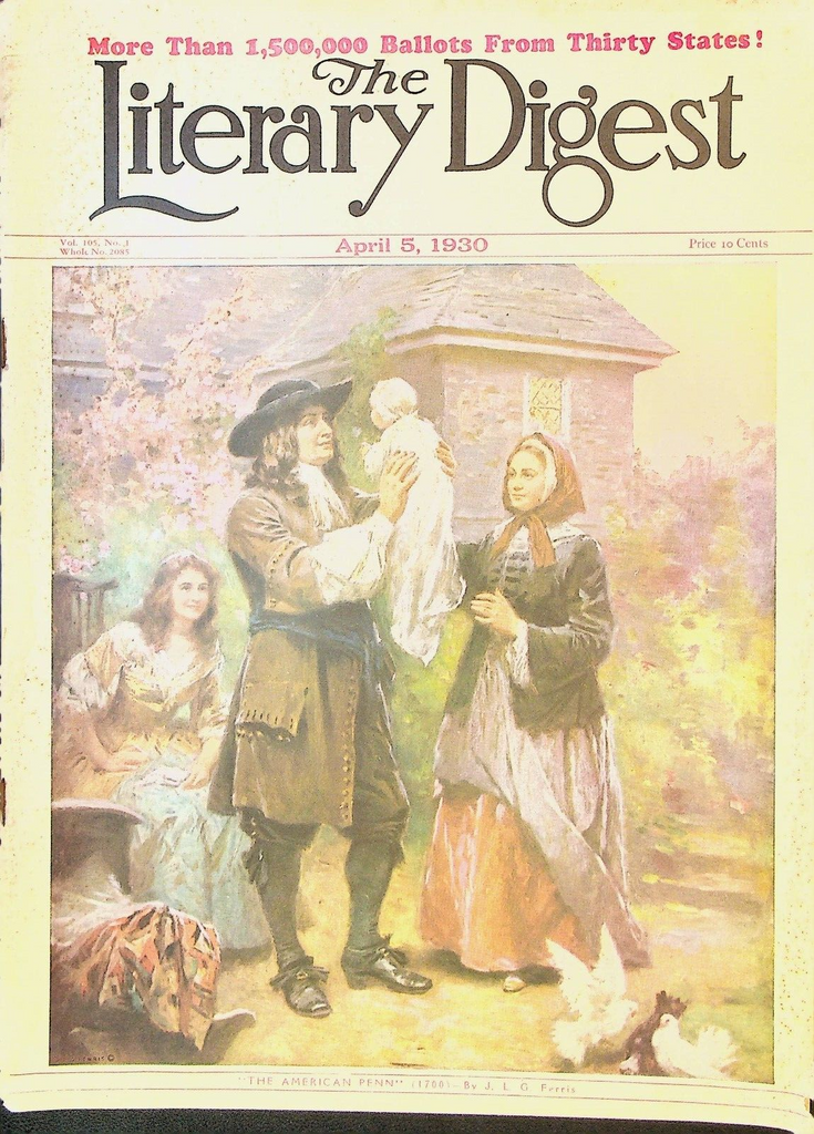 The Literary Digest April 5 1930 Prohibition Valetin Zeileis Art Deco